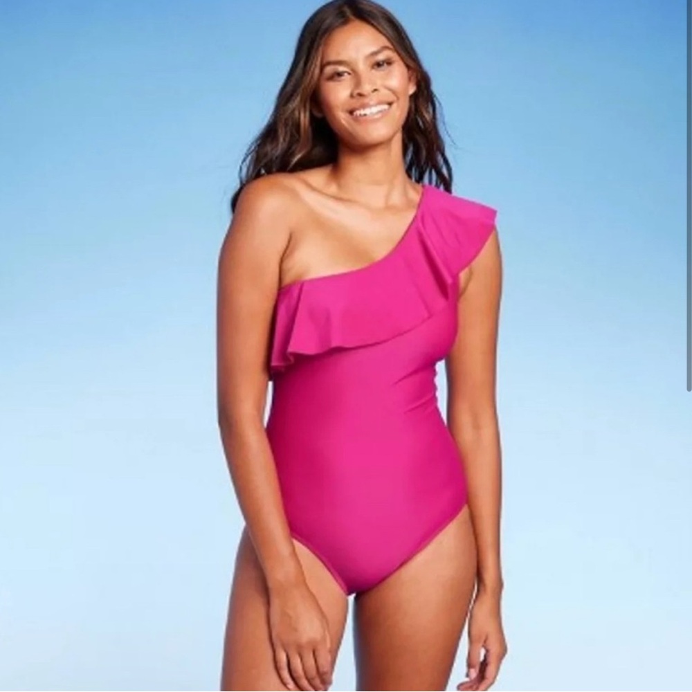 NWT Kona Sol One Shoulder One Piece Swimsuit